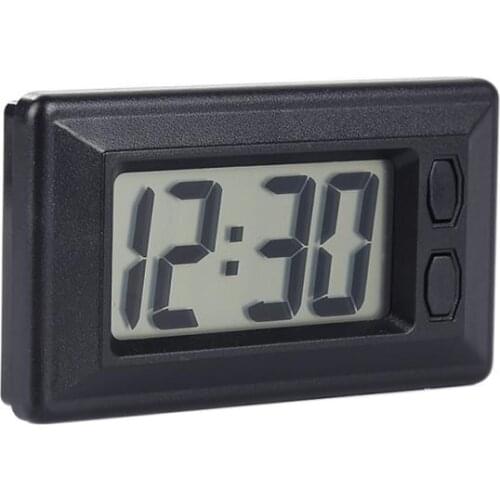 Ultra-thin LCD Digital Display Car Vehicle Dashboard Clock Calendar Portable Mini Timer Calendar Display Alarm Electronic Clock