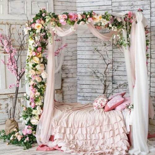 Gorgeous Wedding Silk Flowers Row Props Simulation Fake Flower Arch Wedding Arrangement T Stage Road Lead Decoration Customize