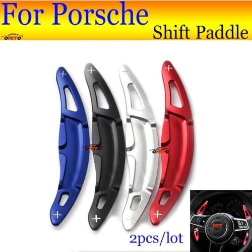 Car Steer-Wheel Extend Shift Paddle Auto Accessory Aluminum Alloy Car Styling red/blue/black/sivlery Fit For 718 911 918 S 4