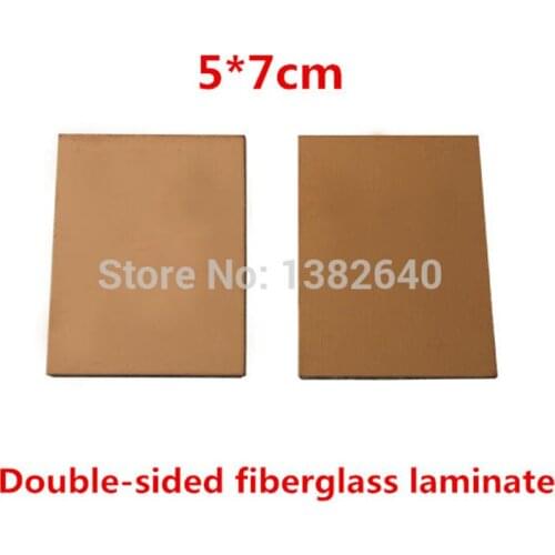 High Quality 10pcs 5*7 cm FR4 Double Side PCB Copper Clad Laminate Plate Printed Circuit Board 5x7