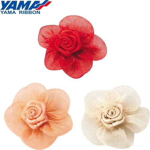 YAMA Flower Ribbons Diameter 25mm±3mm 200pcs/bag Polyester Organza Ribbon Wedding Party DIY Decoration
