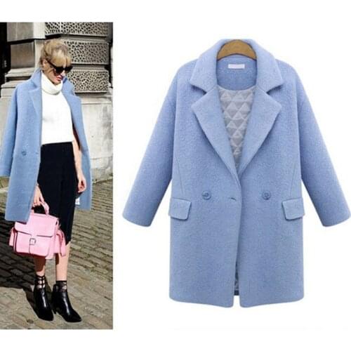 Fall/Winter Thickening Warm Cotton Padded Women Woolen Jacket, All-match Casual Wool Coat