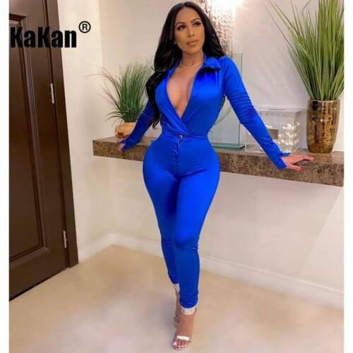 KaKan European and American Sexy Casual Jumpsuit Two-piece Suit 2020 Spring New Womens Jumpsuit Set