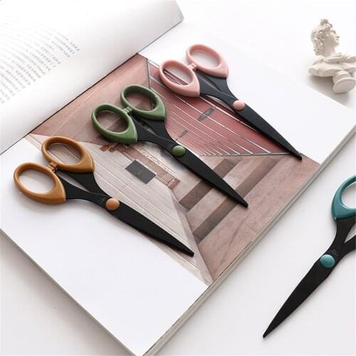 1Pcs Kawaii Stationery Cutting Scissors Multifunctional Office Scissors Hand Account Paper Portable Utility Scissors DIY Craft
