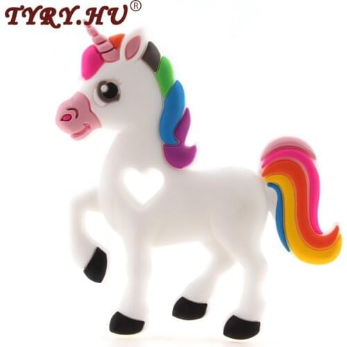 TYRY.HU 1Pcs Baby Teethers Food Grade Silicone Teether BPA Free Mordedor Baby Teething Beads Toys Charm Pacifier Chain Pendant