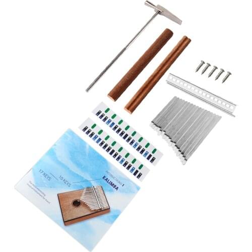 17/21 Keys Steel Kalimba Replacement Keys Thumb Piano Shrapnel Tuning Hammer Kit DIY Thumb Piano Accessories