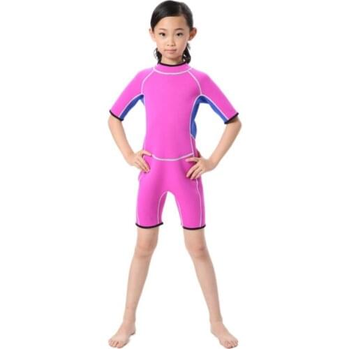 2018 Diving Suits Childrens Anti-UV Short Sleeve Siamese Diving Suits Wetsuit Surf Clothing Swimwear
