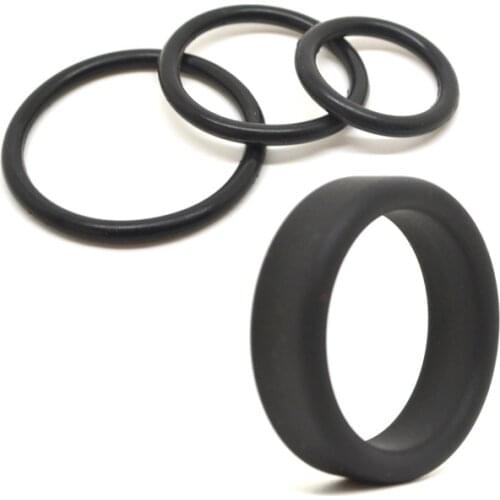 4pcs Soft Stretchy Thick Penis Cock Ring Erection Keeper Enhancer Prolong Sex