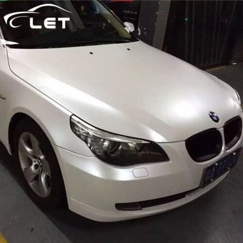 Car styling Matte Satin chrome ceramic white vinyl film wraps car sticker roll auto foil decoration