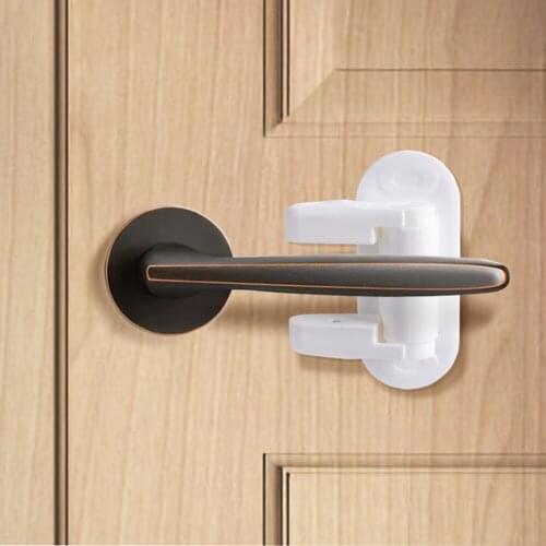Door Lever Lock Baby Proofing Gate Handle Proofing Easy Installation Security Self-Adhesive Door Knob Handle Lock