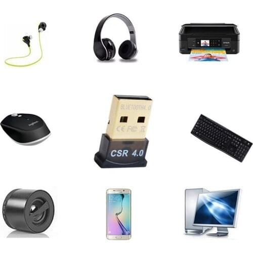 Bluetooth Adapter V4.0 CSR Dual Mode Wireless Mini USB Bluetooth Dongle 4.0 Transmitter for Computer PC 2.3 * 1.2 * 0.4cm