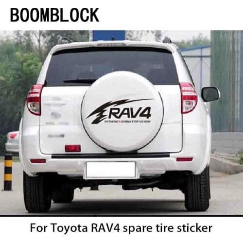 BOOMBLOCK Car Styling Car Tail Spare Tire Wheel Decoration Sticker For Toyota RAV4 Accessories