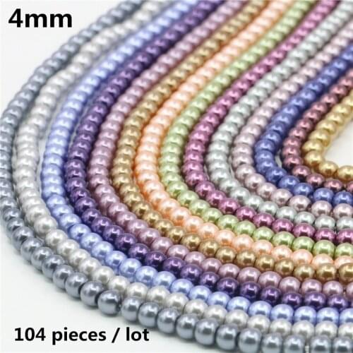4mm Multicolor Round Shell Pearl Beads SeaShell DIY Loose Beads Jewelry Making Design New For Necklace&Bracelet Accessory Parts