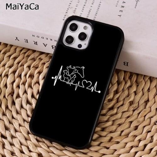MaiYaCa Horse Pony Horse Heartbeat Phone Case For iphone 11 12 mini Pro X XR XS MAX 6S 7 8 Plus 5S SE 2020 Cover coque Shell
