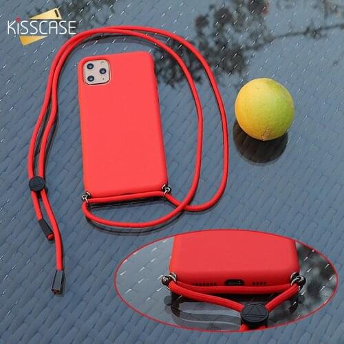 Strap Cord Crossbody Silicone Case for iPhone 11 Pro Max 11 Necklace Lanyard Carry Chain Cover For iPhone XR X XS Max 7 8 Plus