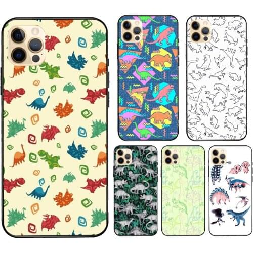 Skeleton Dinosaur Pattern For iPhone 12 Pro Max mini Case For iPhone 11 Pro Max XS X SE 2020 7 8 Plus XR Cover