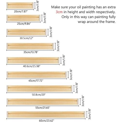 Wood Stretcher Bar Canvas Frame Home Office Gallery Wall Art Supplies