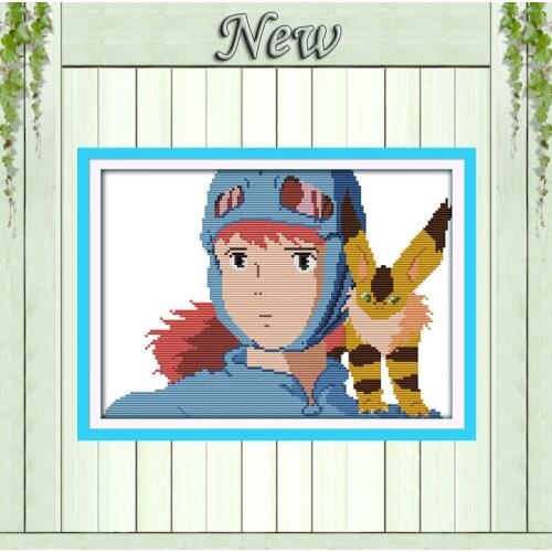 The Valley of the Wind decor painting counted print on canvas DMC 14CT 11CT chinese Cross Stitch Needlework Sets Embroidery kits