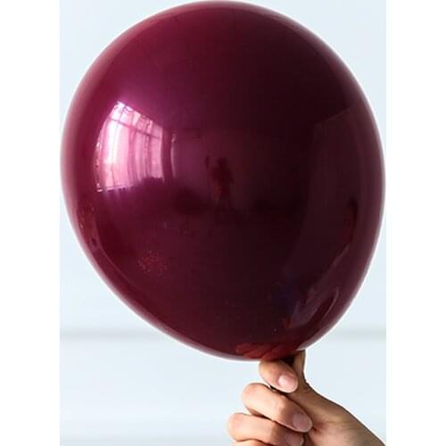 10pcs 10inch Double layer Burgundy Latex Balloons Wine Red for Wedding Bridal Shower Baby Birthday Party decorations kids Globos