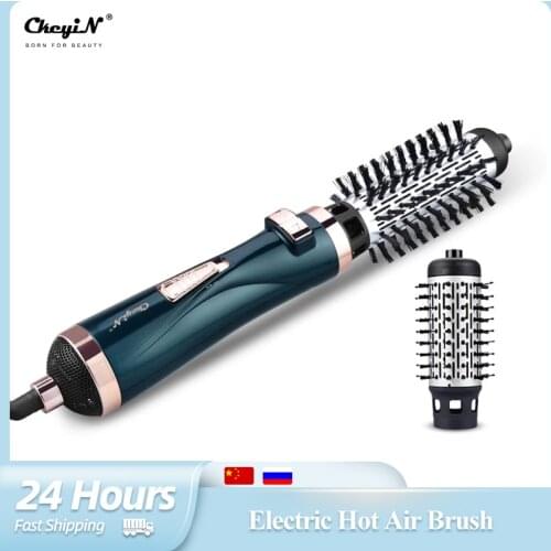 Electric Hot Air Brush Hair Straightener Curling Iron Professional Hair Dryer Blower Comb Rorating Hair Care Salon Styling Tool