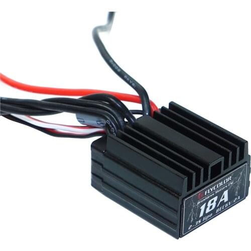 Flycolor Car ESC 18A Brushless Electronic Speed Controller For Remote Control Model Cars Toy Cars Trucks Climbing Car