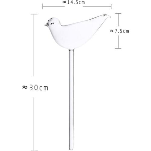 Bird Shaped Clear Glass House Plants Flowers Water Feeder Automatic Self Watering Device Water Feeder