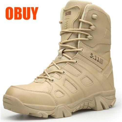 Leather Army Men Military Boots Hiking Shoes High Top Mens Tactical Boots Mountain Climbing Shoes Man Outdoor походные сапоги