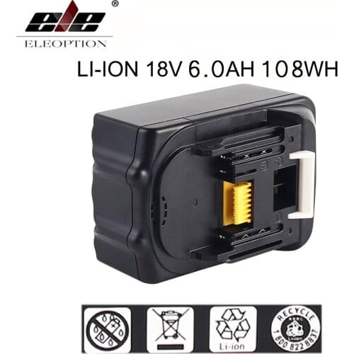 BL1860 18V 6000mAh Li-ion Battery for Makita 18V Battery 6.0ah BL1860 BL1850 BL1830 BL1840 194205-3 power tool