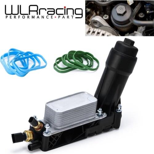 Engine Oil Cooler & Filter Housing Adapter Kit With Sensors Gaskets For Jeep Dodge Chrysler 11-13 3.6L V6 5184294AE Aluminum