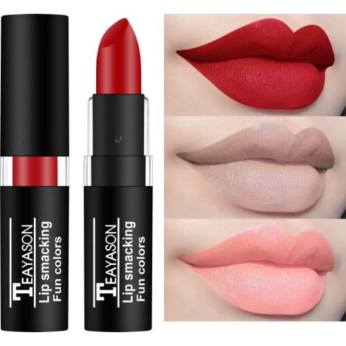 Multi-colors Professional Matte Lipstick Long-lasting Pigment Nude Sexy Lips Makeup 12 Colors Party Makeup Cosmetics