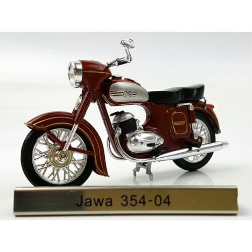 Diecast Car Model 1/24 Scale Atlas JAWA 354-04 Motorcycle Alloy Model Collection Display Hot Gift Classic Toys for Boys