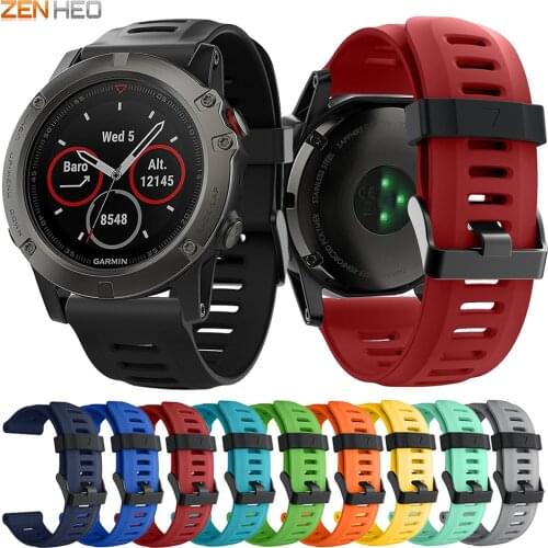 Soft Silicone Strap for Garmin Fenix 5X/5X Plus Watch Band Replacement Watchband For Garmin Fenix 3/Fenix 3 HR Bracelet Strap