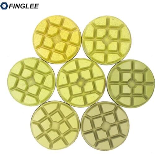 FINGLEE 3pcs/set 3Inch/4inch Dry Diamond Polishing Pads Set For Granite Stone Concrete Marble 50/100/ 200/ 400/ 800/ 1500/3000