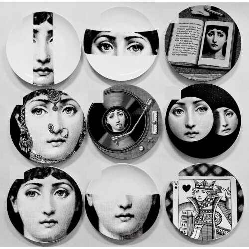 Milan Style Wall Plate Decorative plaque Decoration Restaurant bar home Decor T&V Plate Luxury Plate Theme and Variation