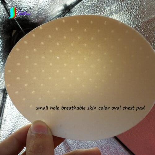 Wholesale 25 pairs Sports Underwear Insert Small Hole Oval Thin Style Skin Color Sponge Breathable Chest Bra Pad S0170L