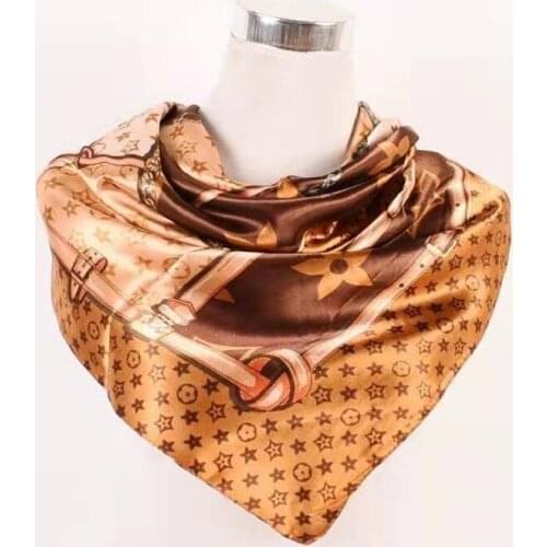 Wholesale fashion smooth satin silk scarf stars 90CM square scarf ladies shawl scarf autumn new style