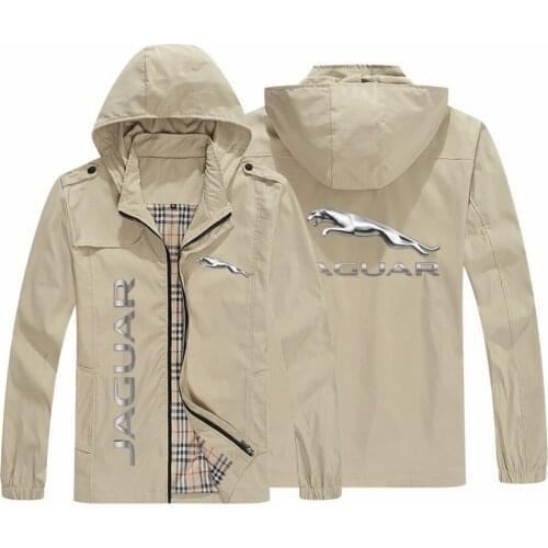 2021 Autumn Jaguar Car Logo Printed Men Hoodie Jackets Zipper Hoodie Sweatshirt Slim Loose Long Sleeve Women Windbreaker Coats