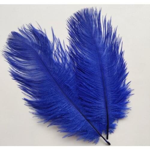 Wholesale 10pcs Beautiful Blue High Quality 6-8 inches/15-20cm Ostrich Feather For Wedding Decoration Handmade