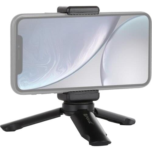 2 in 1 Mini Plastic Tripod Universal Phone Clamp Bracket for Galaxy for Huawei Smartphones 1/4 inch Screw for Came