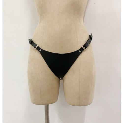 Faux Leather Garter Belt Body Straps Lingerie Women Gothic Suspenders Leg Cage Bondage Harness for Leg