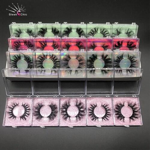 Eyelashes 25mm Lashes In Bulk Dramatic Eyelashes Extension 100% Handmade False Eyelash Package Wholesale Mink Eyelashes Bulk