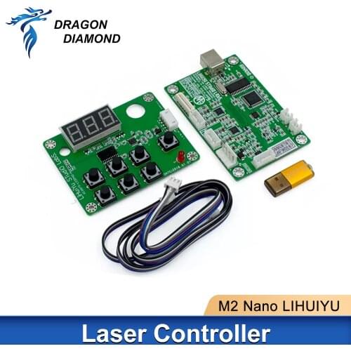 K40 series: LIHUIYU M2 Nano Laser Controller Mother Main Board + Control Panel + Dongle B System Engraver Cutter DIY 3020 3040