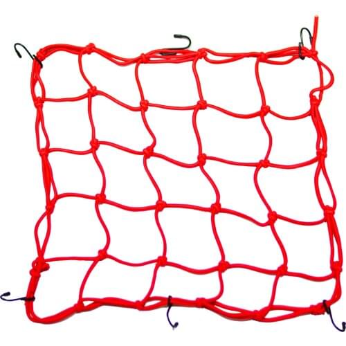 Motorcycle Super Strong Helmet Luggage Net Motorcycle ATV Cargo Net 6 Hooks Hold down Fuel Tank Luggage Mesh Web Bungee