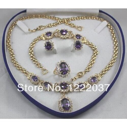 Bridal/ Noble gift Fashion Jewellery Womens Set Necklace Earring Ring Bracelet