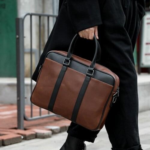 Tidog Fashion casual retro shoulder bag business British style briefcase