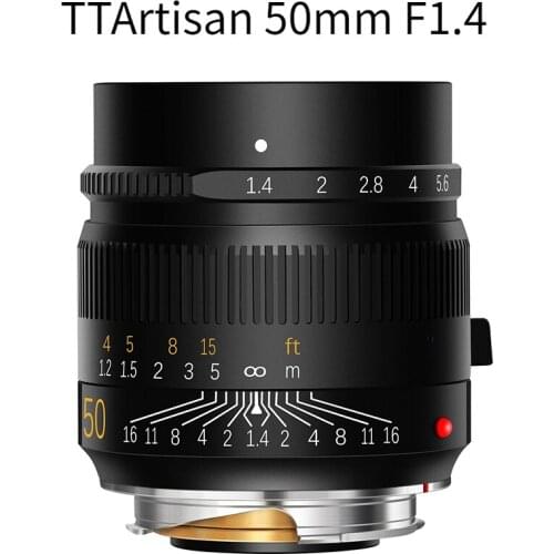 TTArtisan Camera lens 50mm F1.4 ASPH Full Frame Manual Focus Lenses for Leica M-Mount Camera Lente M240 M3 M6 M7 M8 M9 M9p M10