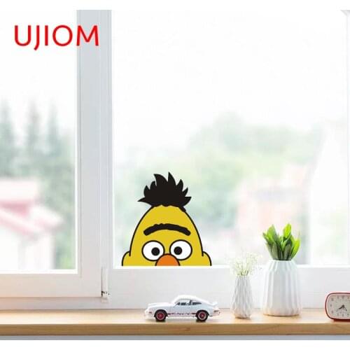 UJIOM Peeping Bert Wall Decor Living Room Wall Stickers Moisture Proof Bedroom Accessories Kitchen Bathroom Wallpaper