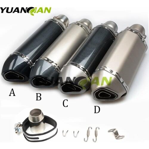 51MM Universal Motorcycle Dirt Bike Exhaust Escape Modified Scooter/Sport Exhaust Muffle Fit for Z750 Z800 ER6N R1 GSXR 600 ATV
