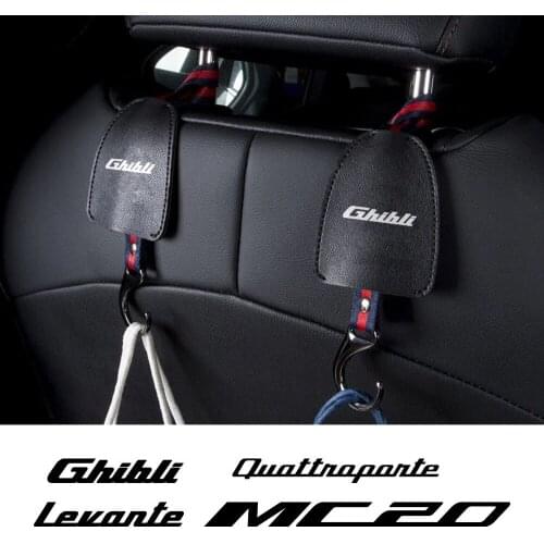 Multi-functional Car Rear Seat Headrest Bag Purse Grocery Hook Holder For Maserati Mc20 Ghibli Levante Quattriporte Accessories