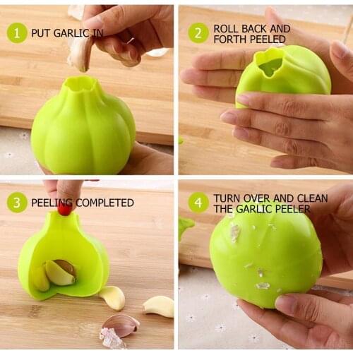 1pc Silicone Press Garlic Crusher Gadget Vegetable Peeler Kitchen Home Accessories Cooking Tool High Quality Garlic Crusher